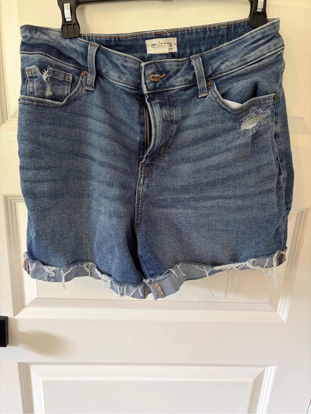 Maurices Distressed Blue Denim Cutoff Shorts